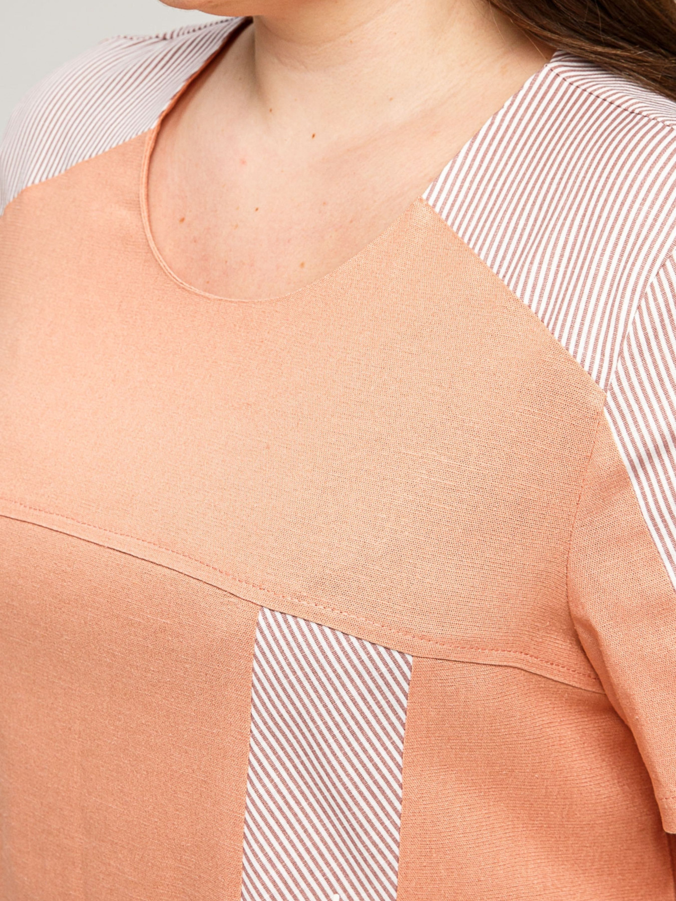 Платье миди All Posa модель ap101431p-persik Фото