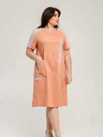 Платье миди All Posa модель ap101431p-persik Фото