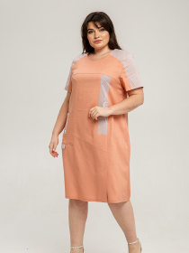 Платье миди All Posa модель ap101431p-persik Фото