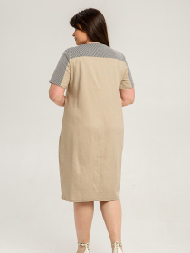 Платье миди All Posa модель ap101431p-bezhevij Фото