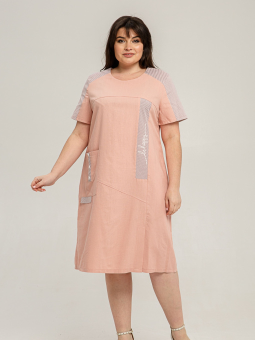 Платье миди All Posa модель ap101431p-svtlo-rozhevij Фото