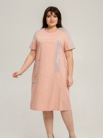 Платье миди All Posa модель ap101431p-svtlo-rozhevij Фото