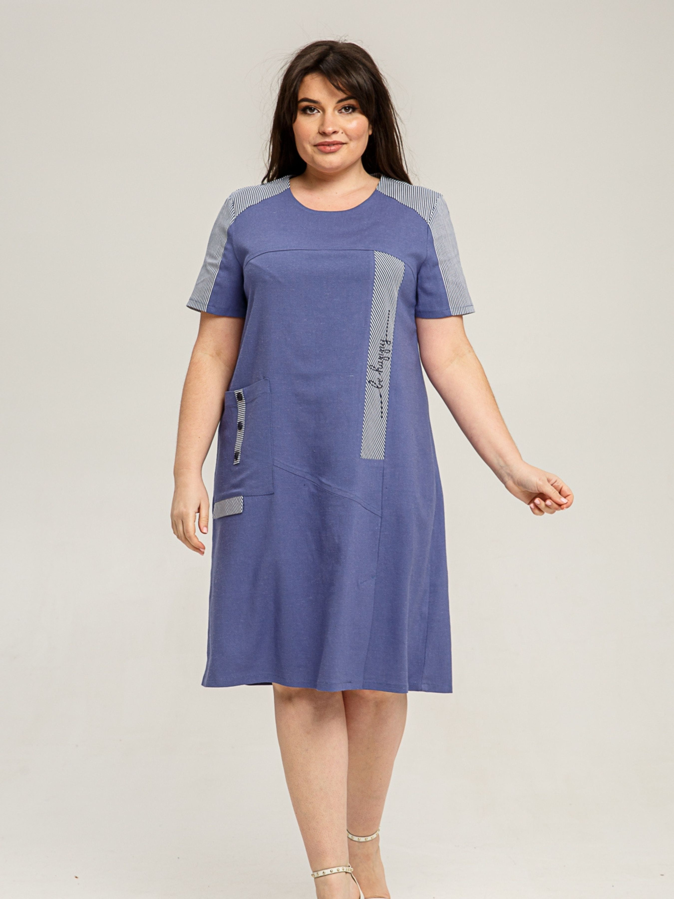 Платье миди All Posa модель ap101431p-dzhins Фото