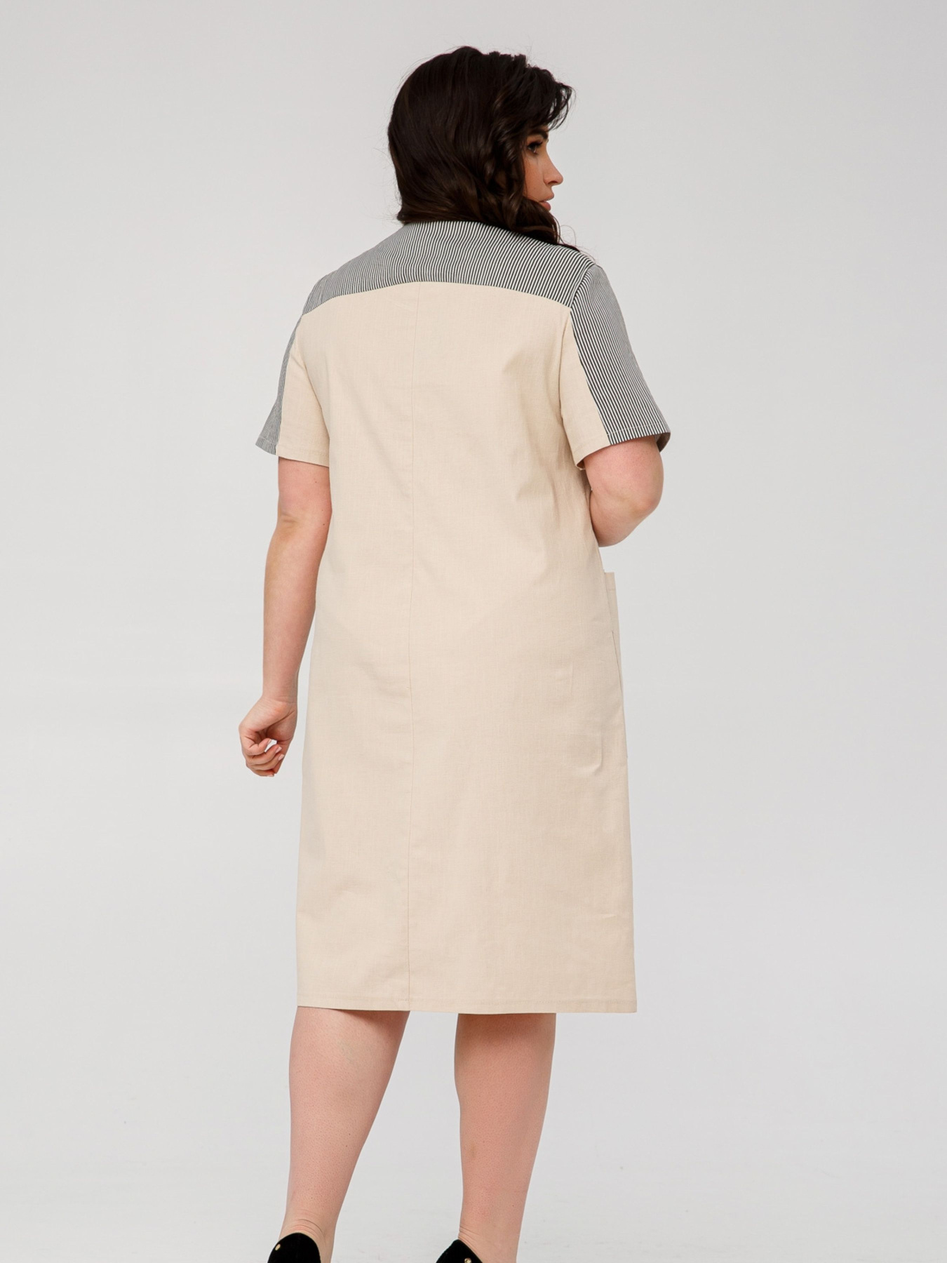 Платье миди All Posa модель ap101431p-molochnij Фото