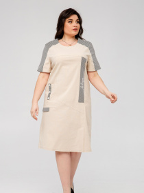 Платье миди All Posa модель ap101431p-molochnij Фото