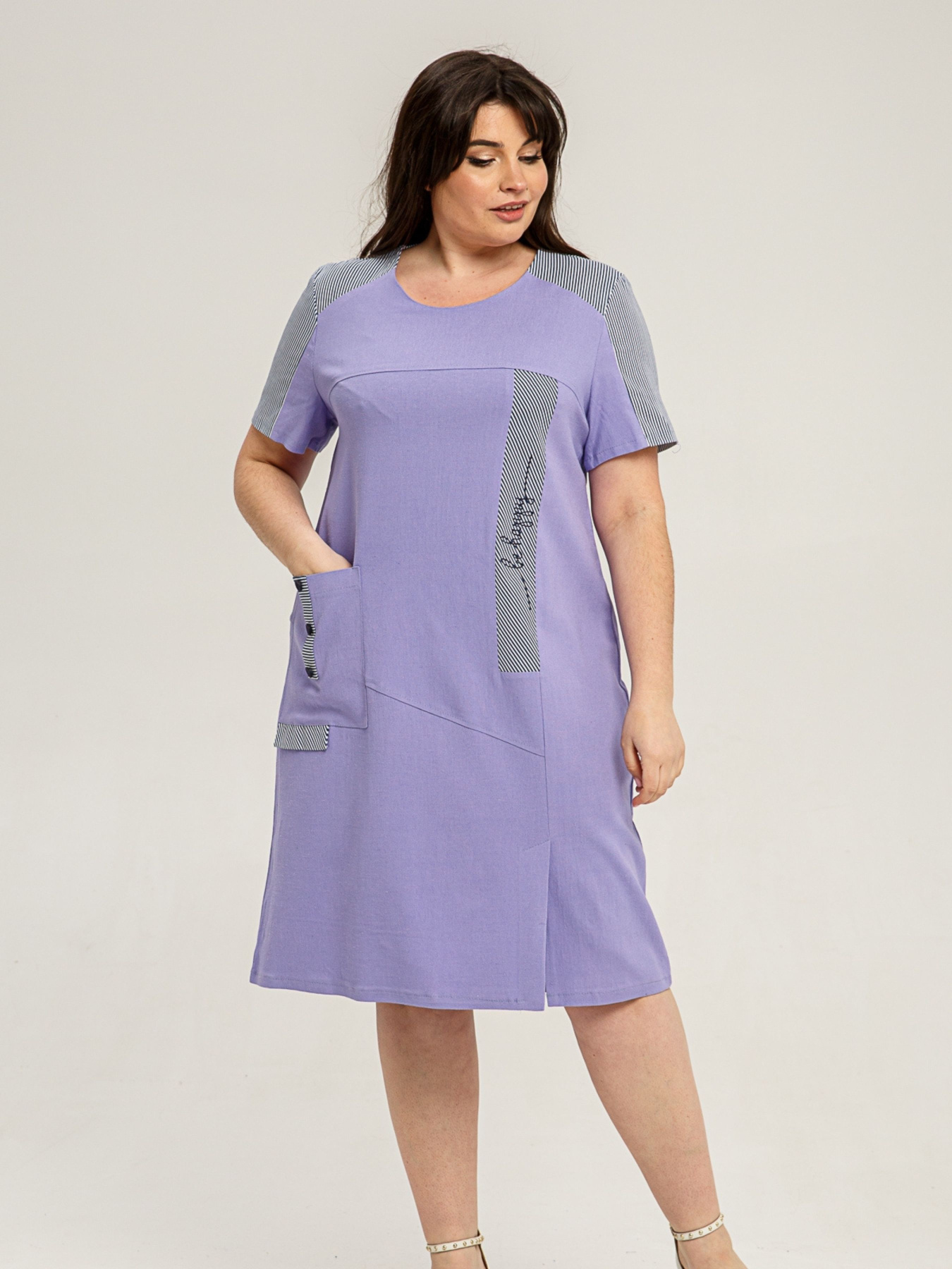 Платье миди All Posa модель ap101431p-buzok Фото