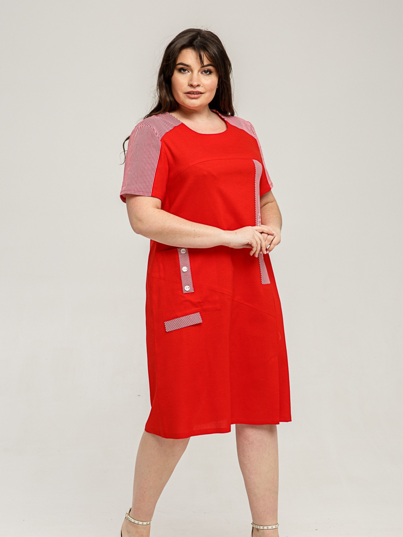 Платье миди All Posa модель ap101431p-chervonij Фото