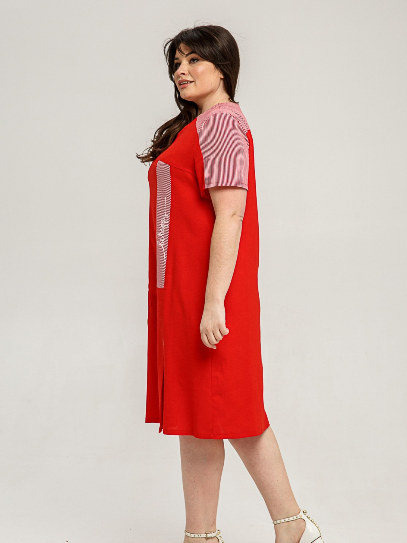 Платье миди All Posa модель ap101431p-chervonij Фото