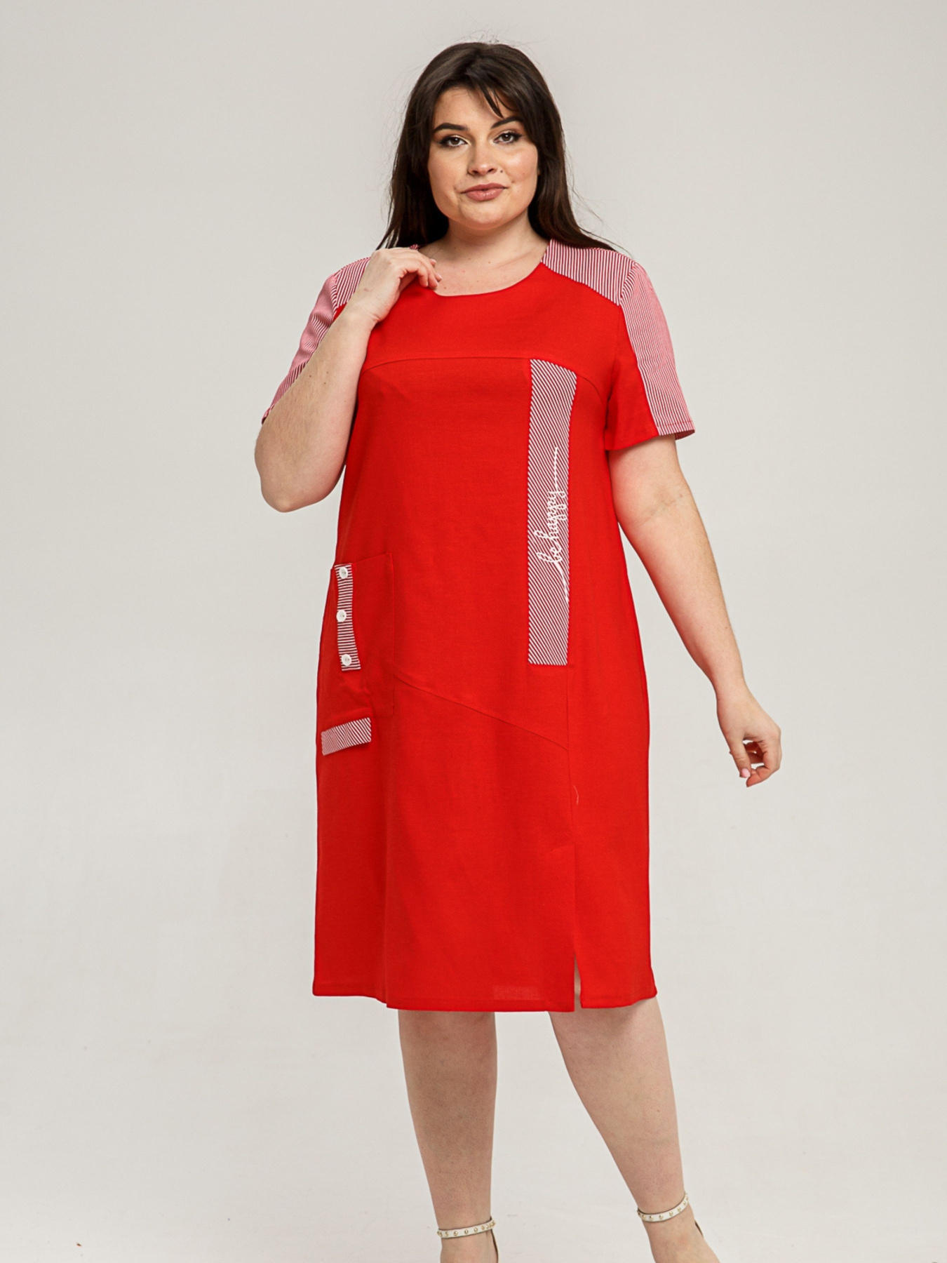 Платье миди All Posa модель ap101431p-chervonij Фото