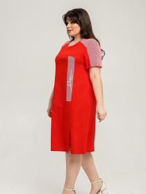 Платье миди All Posa модель ap101431p-chervonij Фото