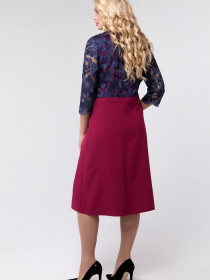 Платье миди All Posa модель ap101431p-bordovj Фото