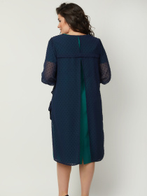 Платье миди All Posa Комплект (накидка+сукня) модель ap100990p-temno-zelenij Фото