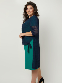 Платье миди All Posa Комплект (сукня + накидка) модель ap100990p-temno-bryuzovij Фото