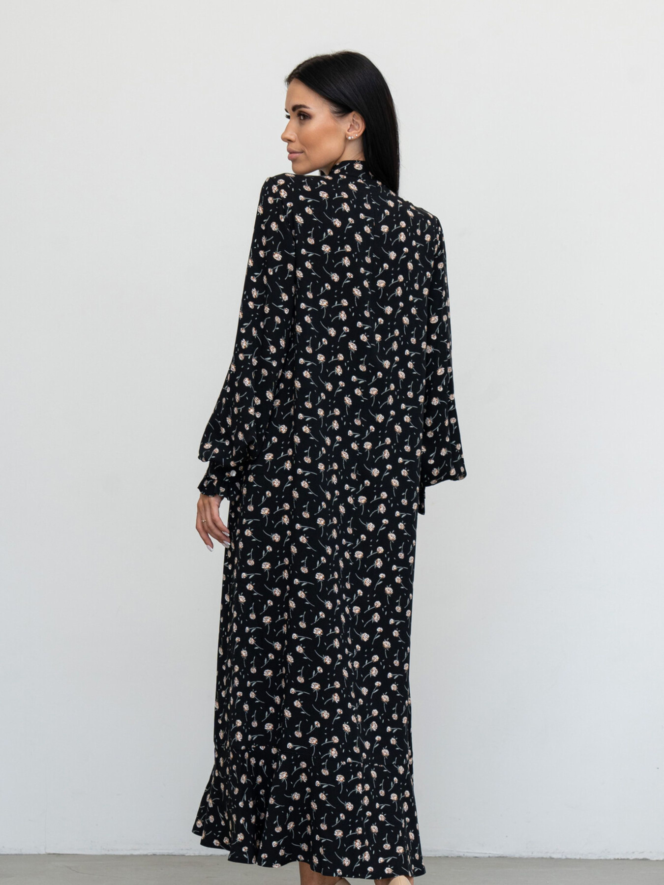 Платье макси RiMari модель 1924-chornij-z-bezhevim Фото