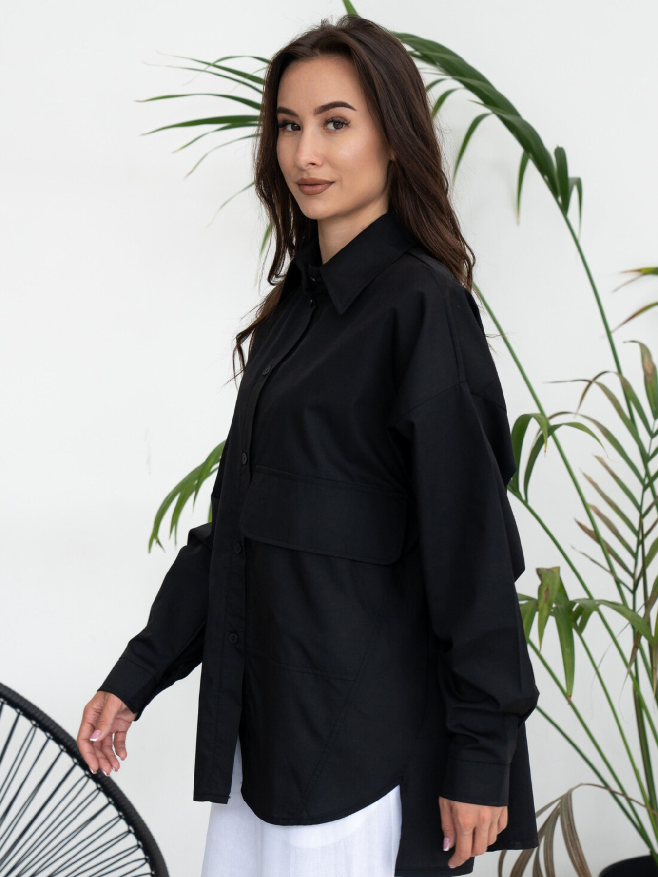 Сорочка повсякденна RiMari модель 0124-chornij Фото