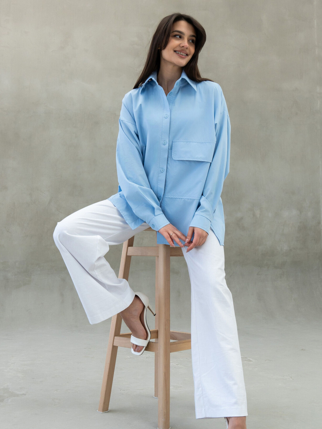 Сорочка RiMari модель 0124-blakitnij Фото