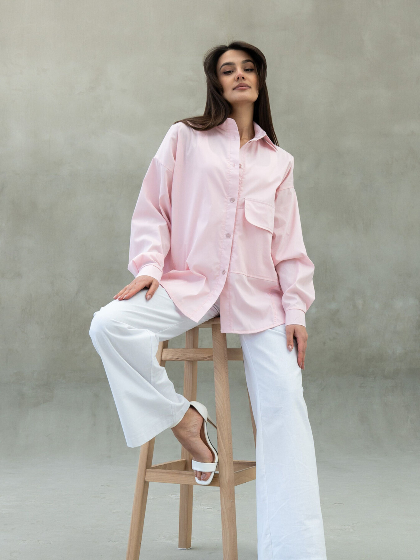 Рубашка повседневная RiMari модель 0124-rozhevij Фото