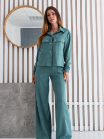 Рубашка повседневная RiMari модель 0223-svtlo-zelenij Фото