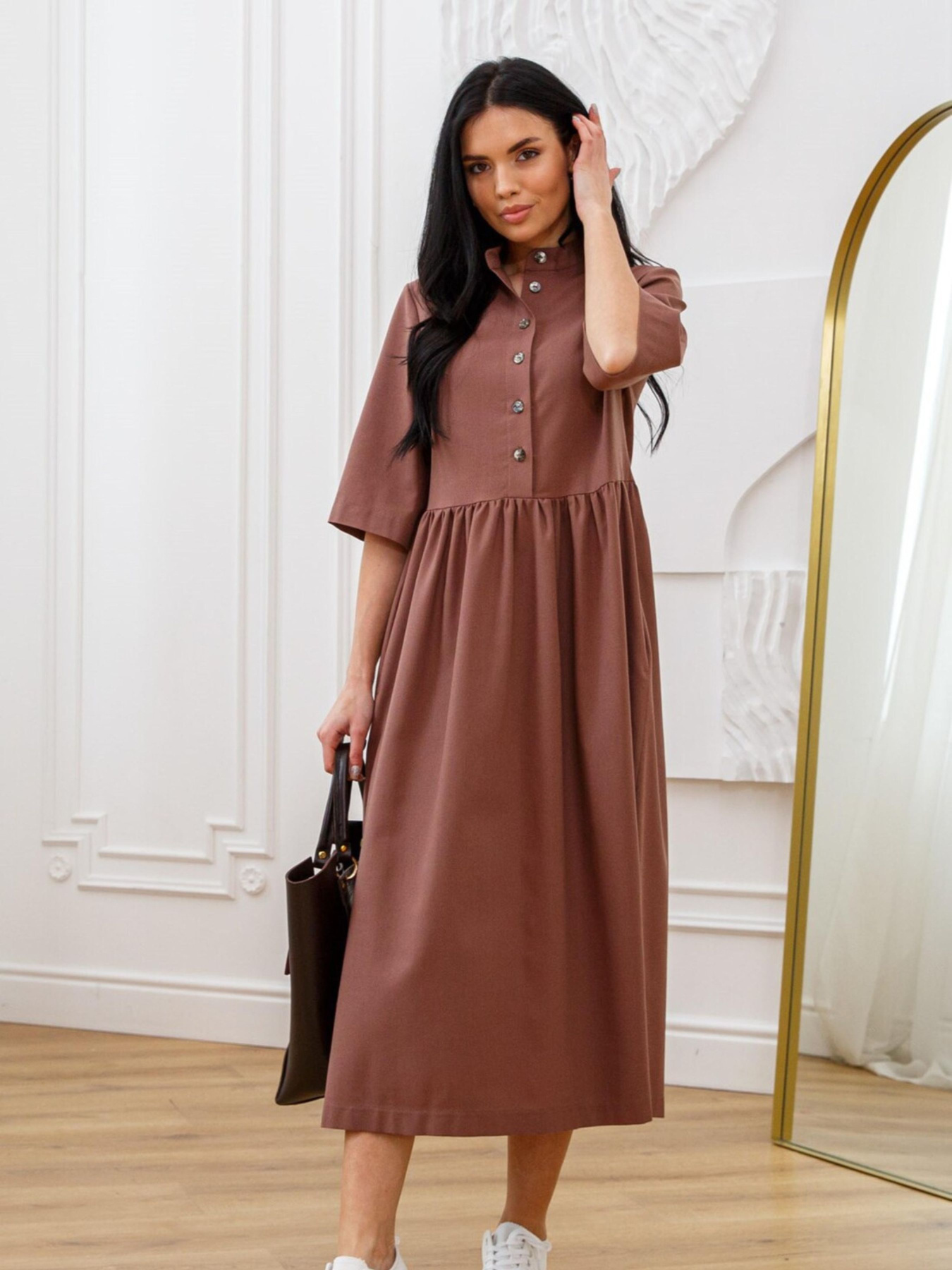 Платье миди RiMari модель 03-shokolad Фото