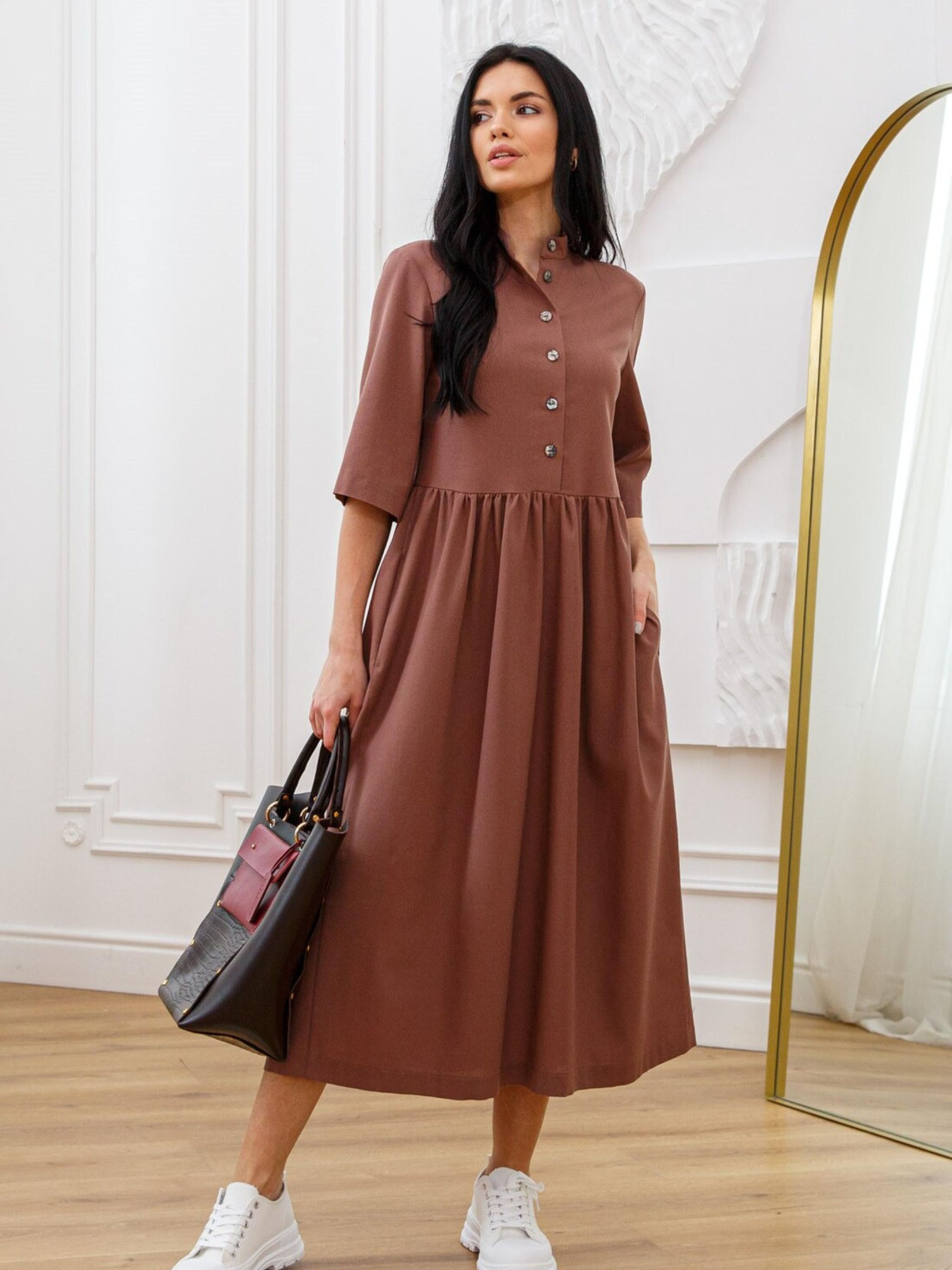 Платье миди RiMari модель 03-shokolad Фото