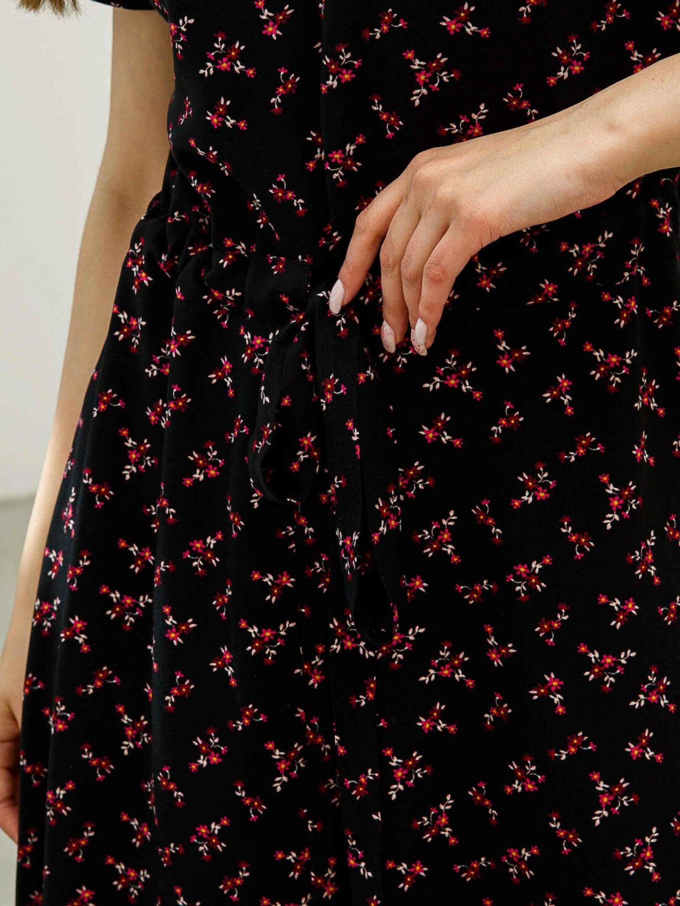 Сукня міді RiMari модель 1521-chornij-print Сукня міді RiMari модель 1521-chornij-print Фото