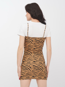 Сукня міні H&M модель 101822abr_Бежевый Фото