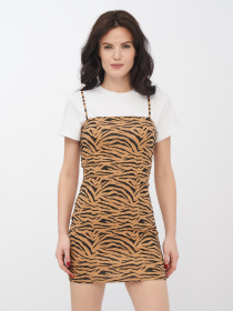 Сукня міні H&M модель 101822abr_Бежевый Фото