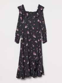 Платье миди H&M модель 10323227wer_Черный Платье миди H&M модель 10323227wer_Черный Фото