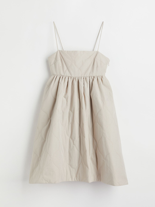 Платье мини H&M модель 1041228arl_Серо-бежевый Фото