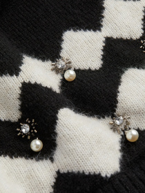 Платье мини H&M модель 1041549wer_Черно-белый Фото