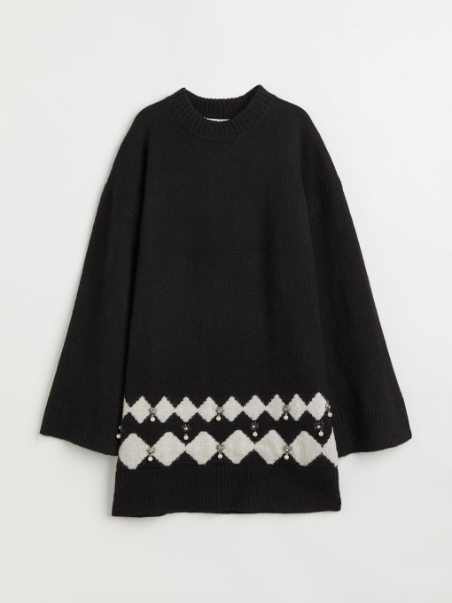 Сукня міні H&M модель 1041549wer_Черно-белый Фото