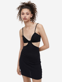 Платье мини H&M модель 1065276arl_Черный Платье мини H&M модель 1065276arl_Черный Фото