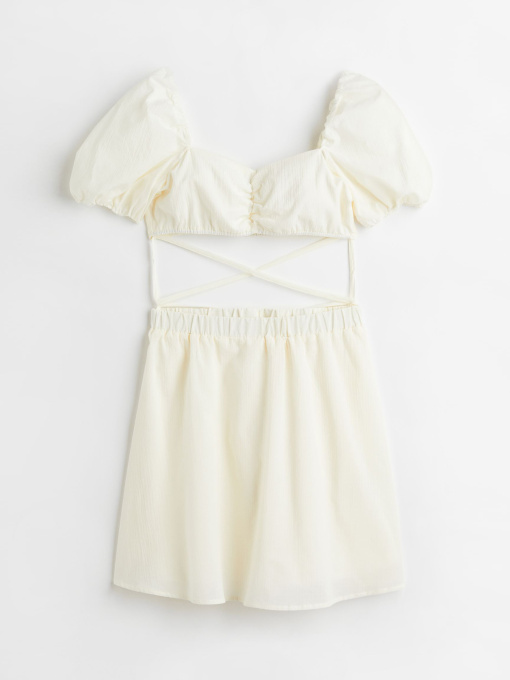 Платье мини H&M модель 10652795wer_Молочный Фото