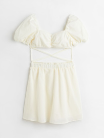 Платье мини H&M модель 10652795wer_Молочный Фото