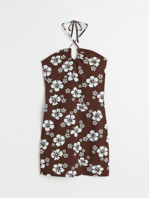 Платье мини H&M модель 1075021ral_Коричневый Фото