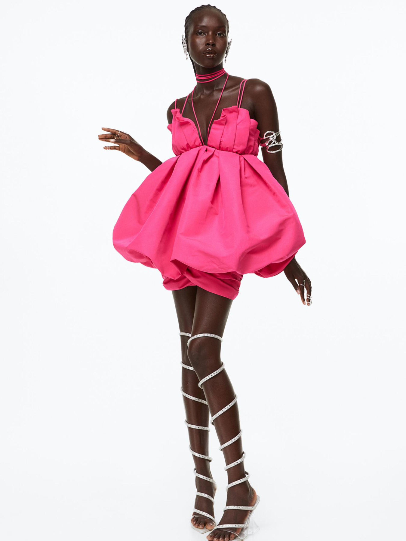 Платье мини H&M модель 1110288arl_Фуксия Фото