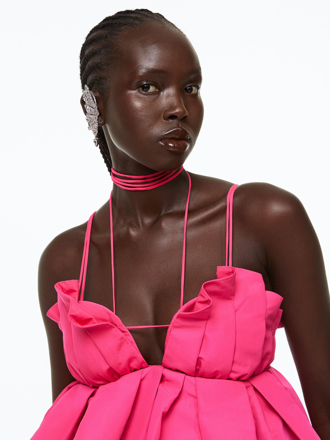 Платье мини H&M модель 1110288arl_Фуксия Фото