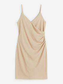 Платье мини H&M модель 11548647wer_Бежевый Фото