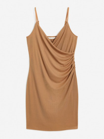 Платье мини H&M модель 11548647wer_Темно-бежевый Фото