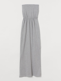 Платье макси H&M модель 2200941wer_Серый меланж Фото