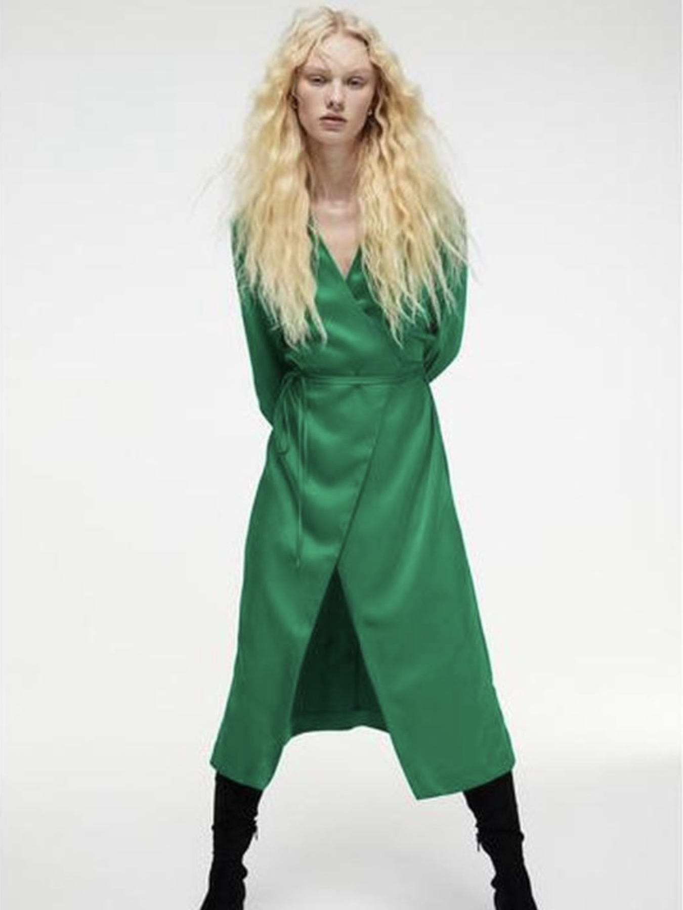 Сукня міді H&M модель 2541984wer_Зеленый Фото