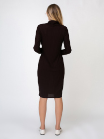 Платье миди H&M модель 3207932wt_темно-коричневый Фото