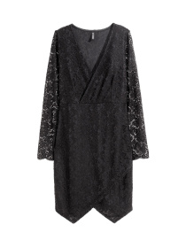 Платье миди H&M модель 3341922RP12_Черный Фото