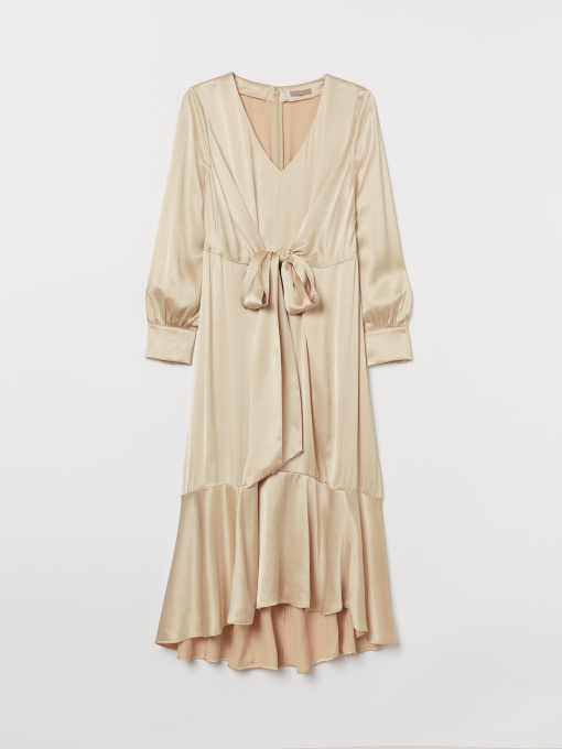 Платье миди H&M модель 3546227wer_Светло-бежевый Фото