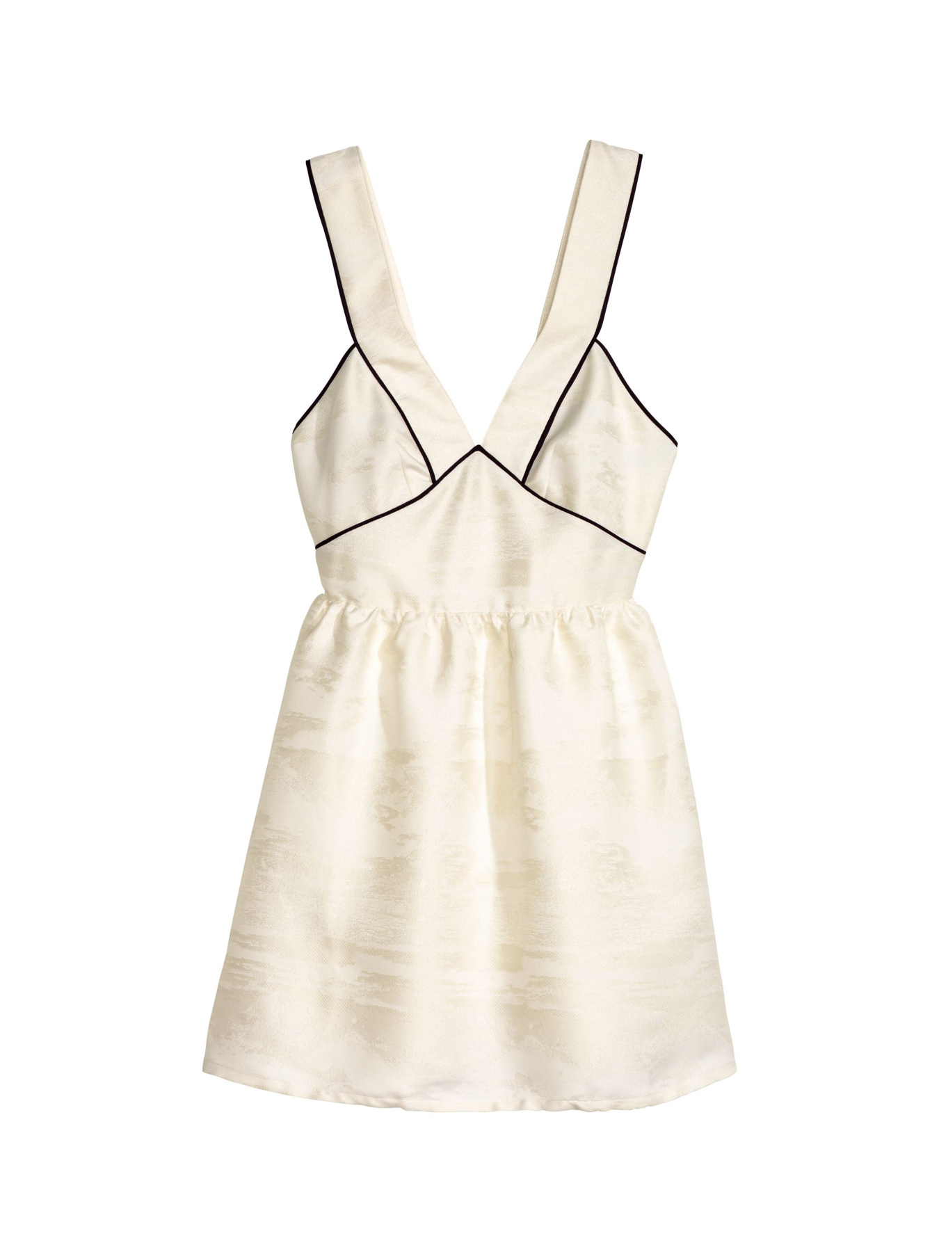 Платье мини H&M модель 4079724RP12_Молочный Фото