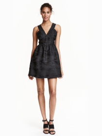 Платье мини H&M модель 4079724RP12_черный Фото