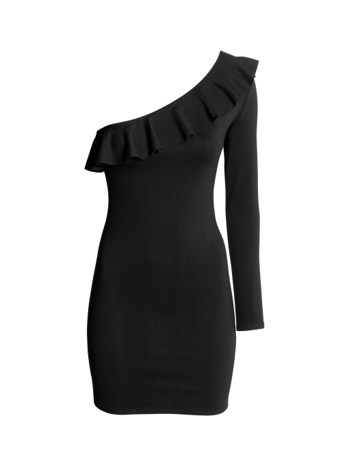 Платье мини H&M модель 4645284abr_Черный Фото