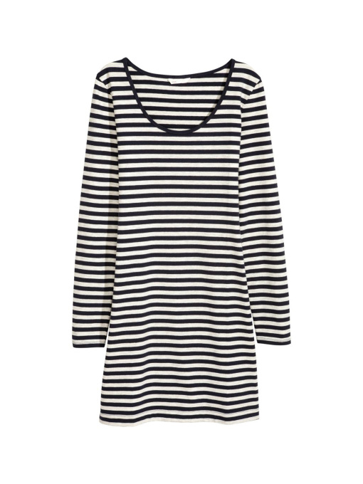 Платье мини H&M модель 5025226dlog_Бело-синий Фото