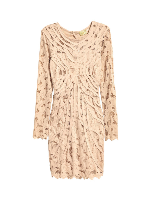 Сукня міні H&M модель 5104455dlog_Светло-бежевый Фото