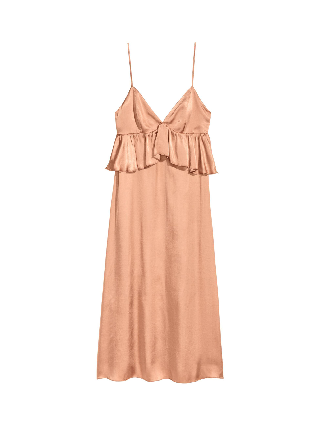 Платье миди H&M модель 5112966RP12_Темно-бежевый Платье миди H&M модель 5112966RP12_Темно-бежевый Фото